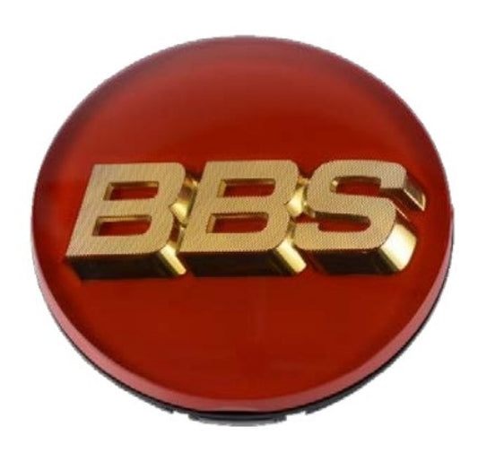 BBS Center Cap 70.6mm Red/Gold (3-tab) (56.24.073) - Performance Car Parts