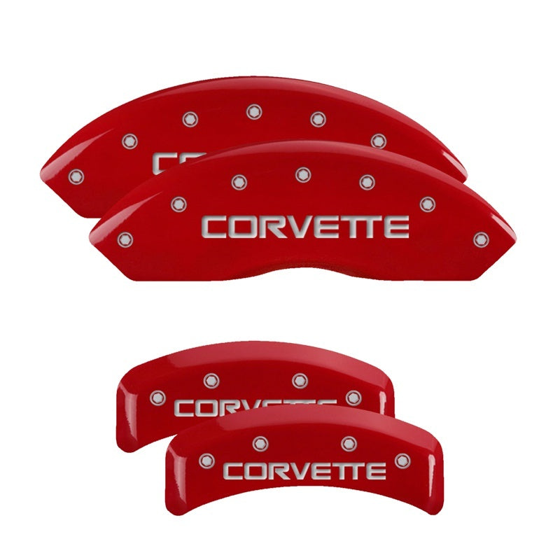 MGP 4 Caliper Covers Gloss Red Engraved with Corvette C4 (Full Kit 4 Pieces) -  Shop now at Performance Car Parts