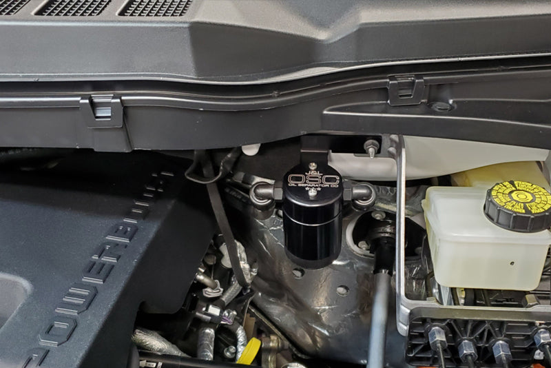 J&amp;L 2021-2024 Ford F-150 3.5L Passenger Side Oil Separator 3.0 - Black Anodized -  Shop now at Performance Car Parts