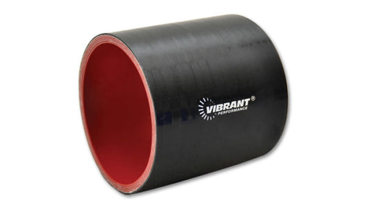 Vibrant 4 Ply Reinforced Silicone Straight Hose Coupling - 1in I.D. x 3in long (BLACK) -  Shop now at Performance Car Parts