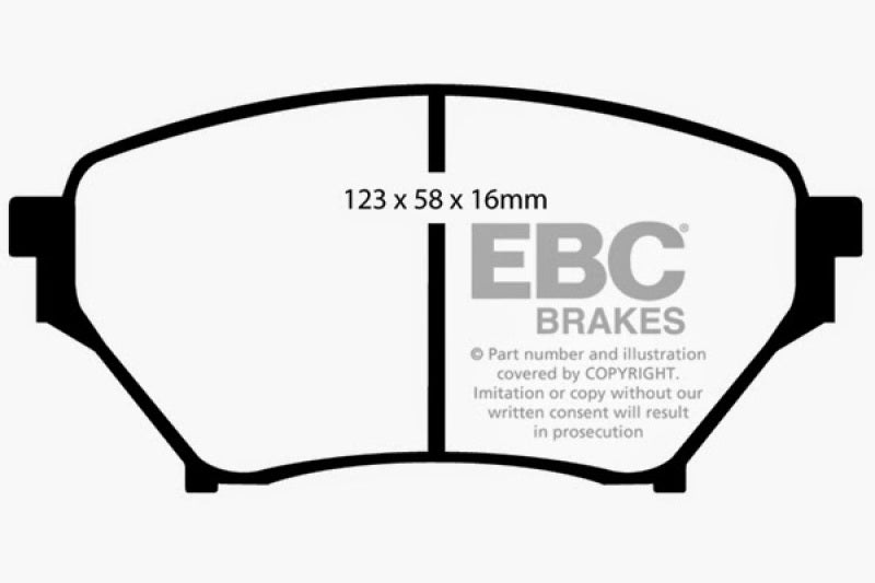 EBC 01-03 Mazda Miata MX5 1.8 (Sports Suspension) Greenstuff Front Brake Pads -  Shop now at Performance Car Parts