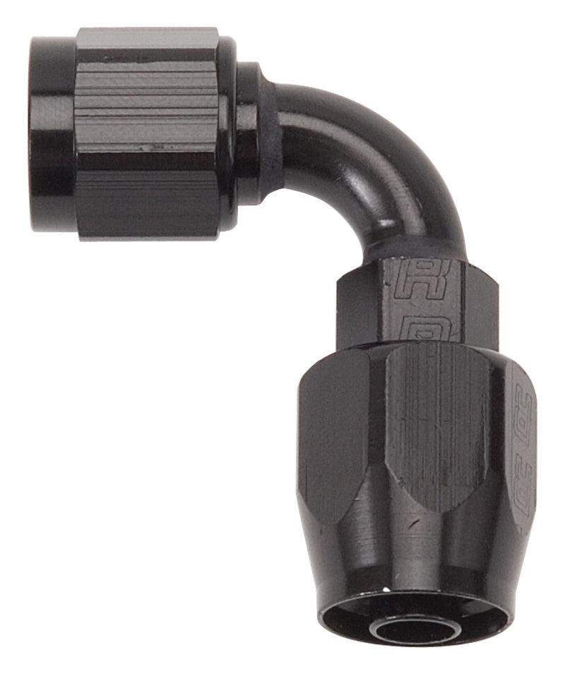 Russell Performance -10 AN Black 90 Degree Full Flow Hose End -  Shop now at Performance Car Parts