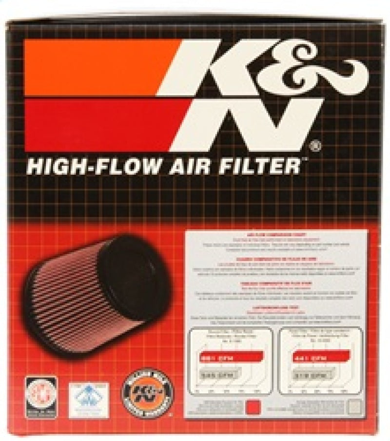 K&N Universal Rubber Filter 4.5in Flange ID / 5.875in Base OD / 5.125in Top OD / 5in Height