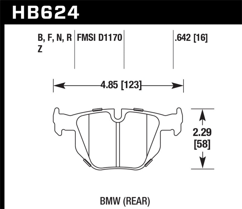 Hawk 2006-2006 BMW 330i HPS 5.0 Rear Brake Pads -  Shop now at Performance Car Parts