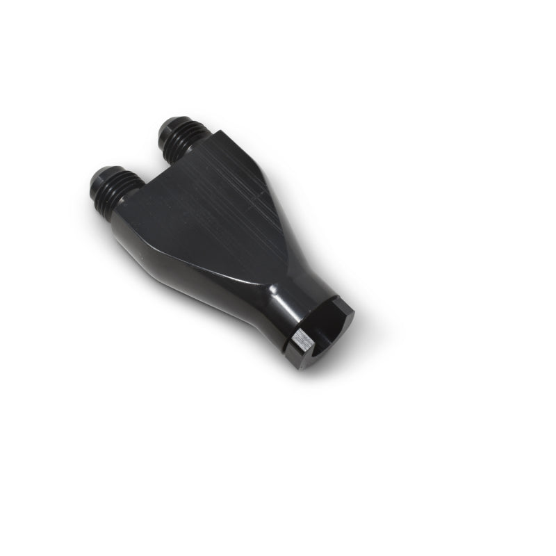 Russell Performance Billet Y-Block Adapter 3/8in SAE Qick Disconnect (2) -6AN Male Flare Black -  Shop now at Performance Car Parts