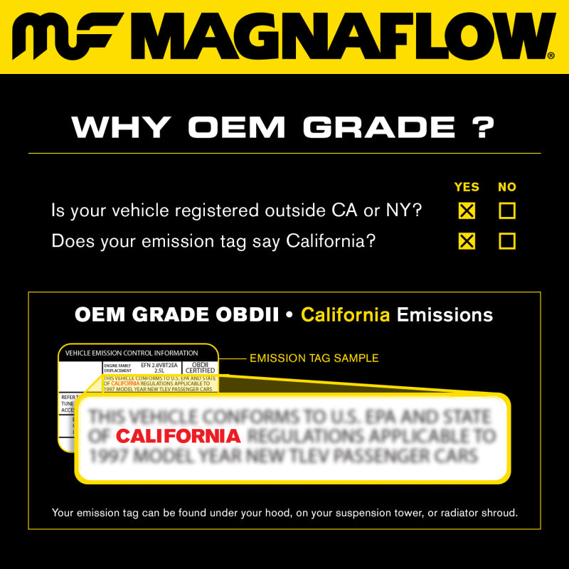 MagnaFlow Conv Universal 2.25 Angled Inlet OEM -  Shop now at Performance Car Parts