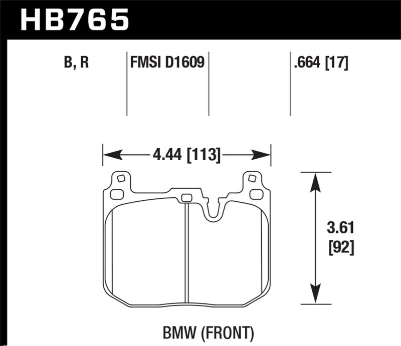 Hawk 13-16 BMW 328i xDrive Performance Ceramic Street Front Brake Pads -  Shop now at Performance Car Parts