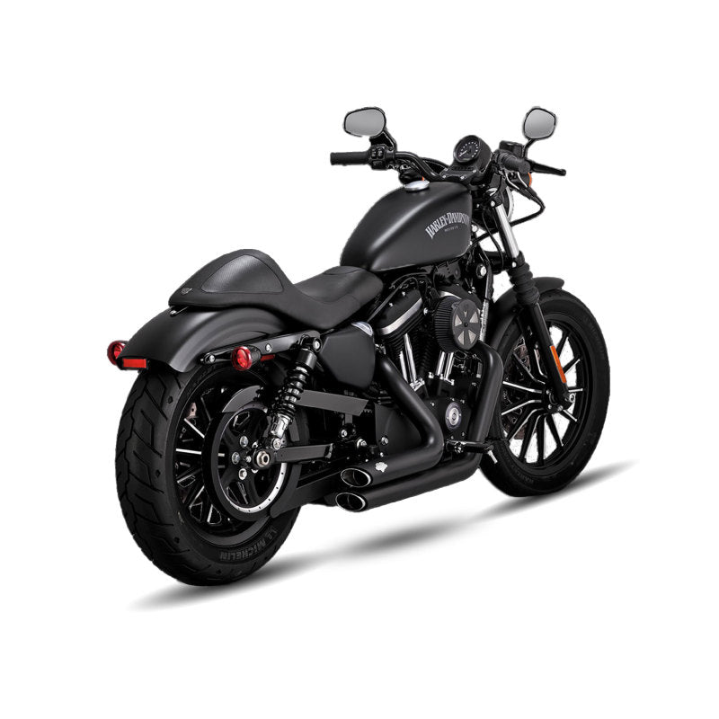 Vance & Hines HD Sportster 14-22 Shortshots Staggered Black Full System Exhaust -  Shop now at Performance Car Parts