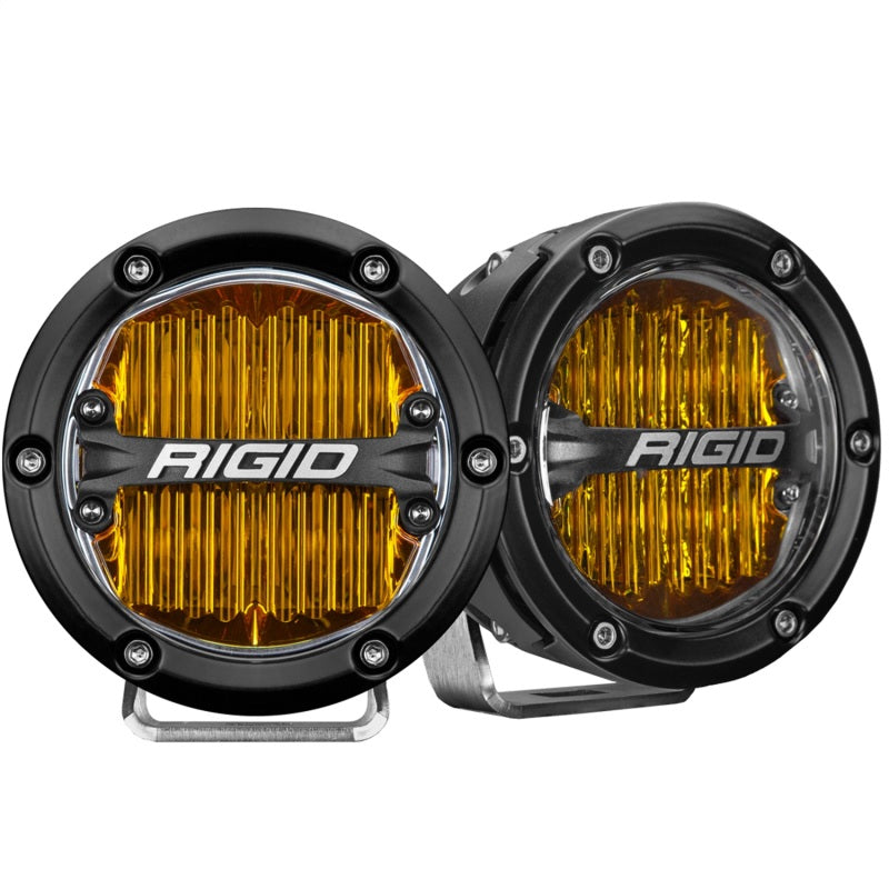 Rigid Industries 360-Series 4in LED SAE J583 Fog Light - Selective Yellow (Pair) -  Shop now at Performance Car Parts