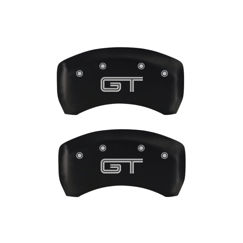 MGP 4 Caliper Covers Engraved Front Mustang Engraved Rear S197/GT Red finish silver ch -  Shop now at Performance Car Parts