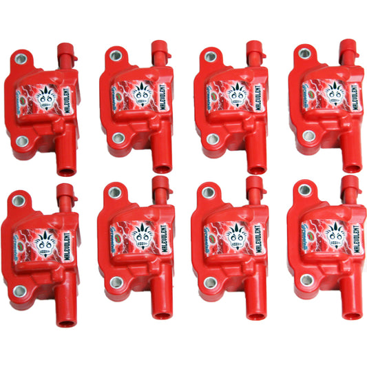 Granatelli 05-17 GM LS LS1/LS2/LS3/LS4/LS5/LS6/LS7/LS9/LSA Malevolent Coil Packs - Red (Set of 8)