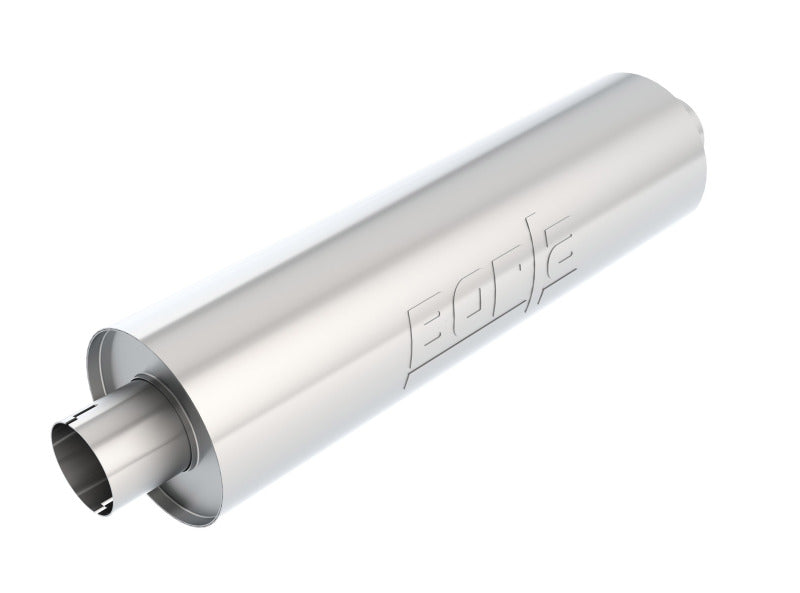 Borla Heavy Duty (Truck) Muffler - 3in Center-Center 24in x 6.75in Round (Notched) -  Shop now at Performance Car Parts
