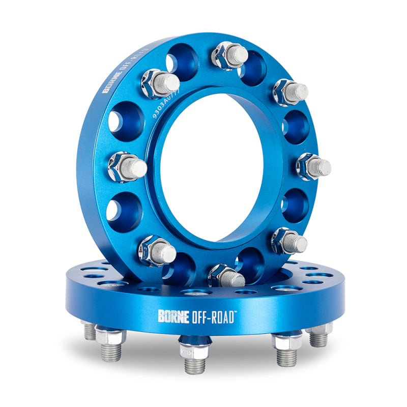Mishimoto Borne Off-Road Wheel Spacers 8X165.1 121.3 25 M14 Blu -  Shop now at Performance Car Parts