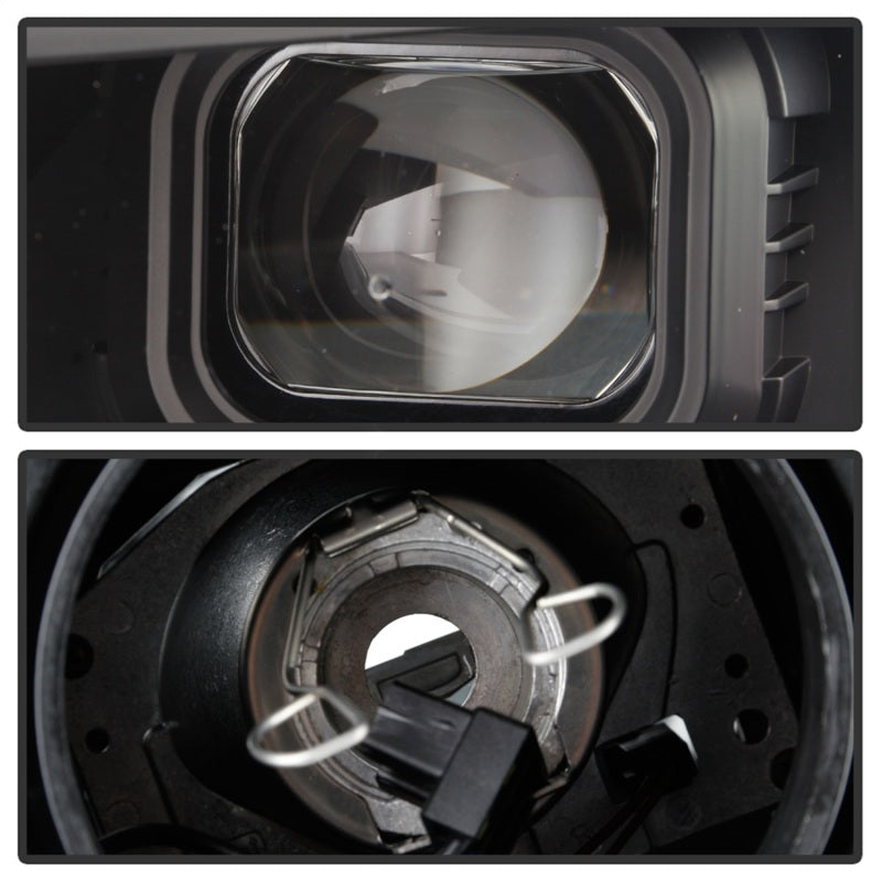 Spyder Chevy Camaro 16-18 Halogen Model Projector Headlights Black PRO-YD-CCAM16HALSI-SEQ-BK