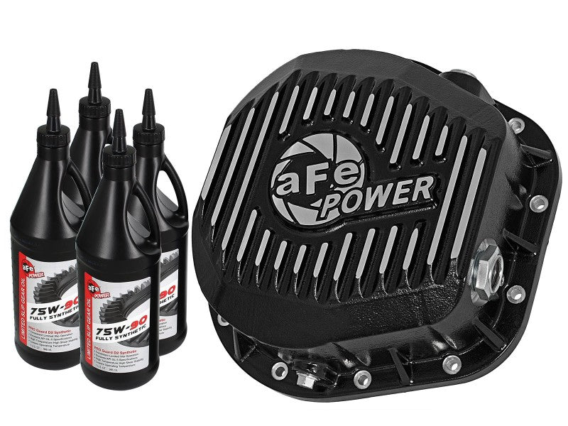 aFe Pro Series Rear Diff Cover Kit Black w/ Gear Oil 86-16 Ford F-250/F-350 V8 7.3L/6.0L/6.4L/6.7L -  Shop now at Performance Car Parts