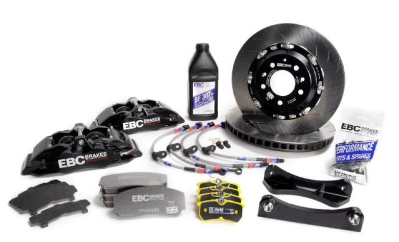 EBC Racing 15-17 Ford Fiesta (Mk7) Black Apollo-4 Calipers 300mm Rotors Front Big Brake Kit -  Shop now at Performance Car Parts