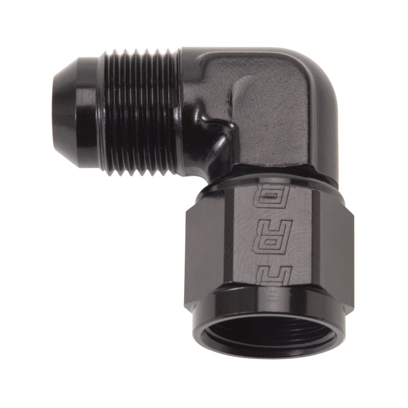 Russell Performance -6 AN 90 Degree Male AN to Female AN Fitting (Black) -  Shop now at Performance Car Parts