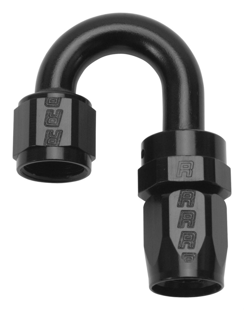 Russell Performance -6 AN Black 180 Degree Full Flow Swivel Hose End -  Shop now at Performance Car Parts