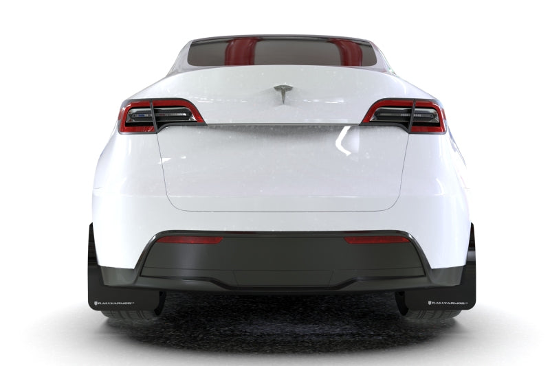 Rally Armor 20-22 Tesla Model Y Black UR Mud Flap w/ White Logo -  Shop now at Performance Car Parts