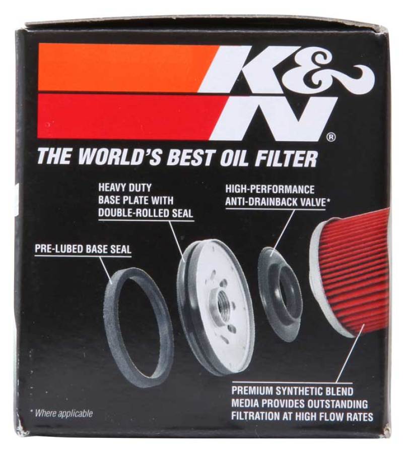 K&N Honda / Kawasaki / Arctic Cat / Suzuki / Triumph / Yamaha 2.688in OD x 2.969in H Oil Filter -  Shop now at Performance Car Parts