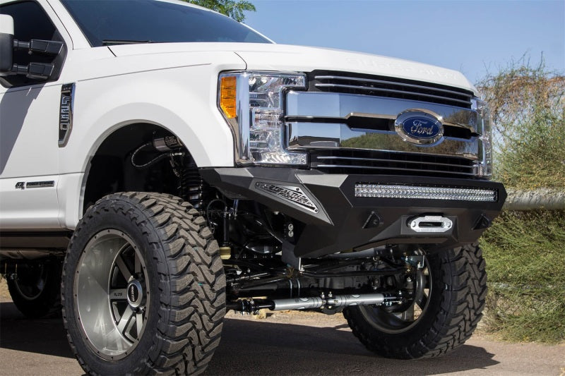 Addictive Desert Designs 17-18 Ford F-250 Super Duty Stealth Fighter Front Bumper w/ Winch Mounts -  Shop now at Performance Car Parts