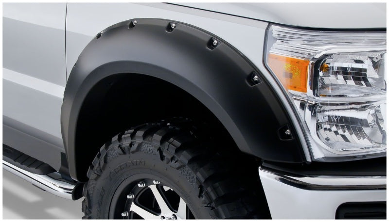 Bushwacker 08-10 Ford F-250 Super Duty Styleside Pocket Style Flares 4pc 81.0/96.0in Bed - Black -  Shop now at Performance Car Parts