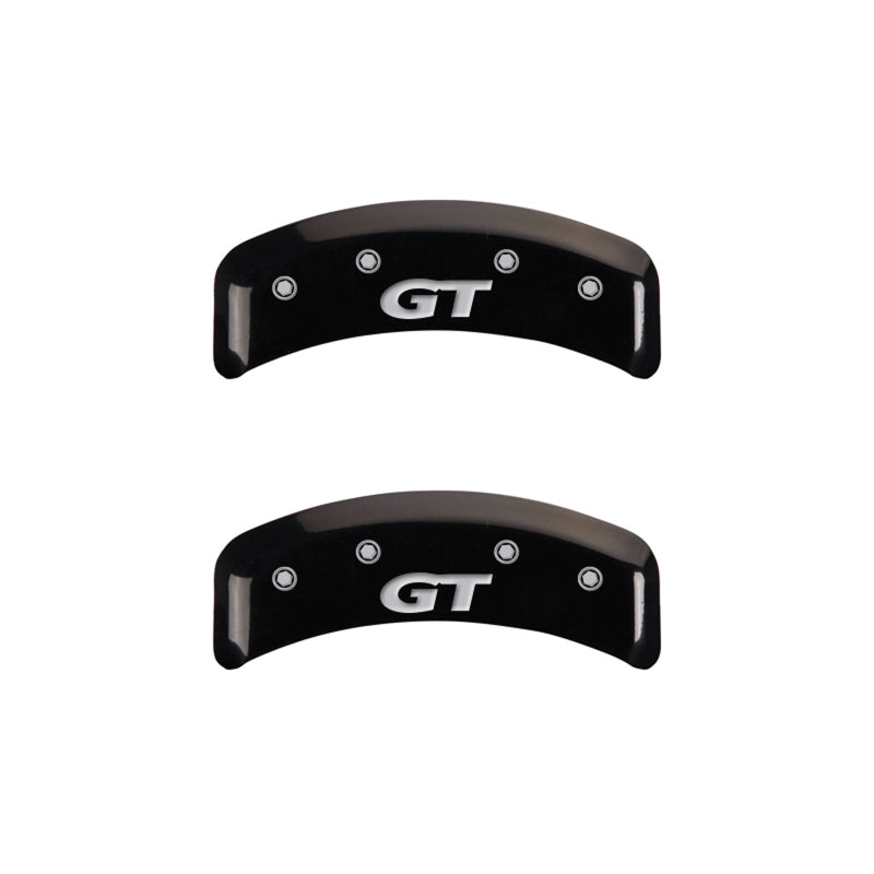MGP 4 Caliper Covers Engraved Front Mustang Engraved Rear SN95/GT Black finish silver ch -  Shop now at Performance Car Parts
