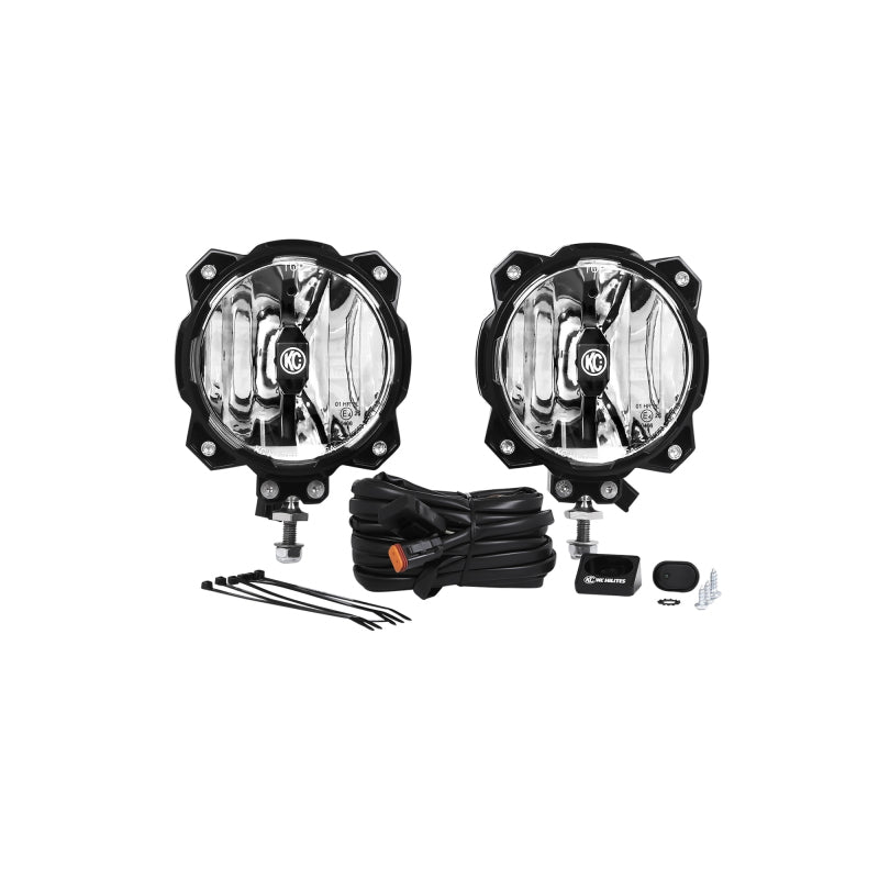KC HiLiTES 6in. Pro6 Gravity LED Light 20w Single Mount Wide-40 Beam (Pair Pack System) -  Shop now at Performance Car Parts