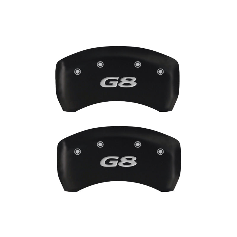 MGP 4 Caliper Covers Engraved Front Pontiac Engraved Rear G8 Red finish silver ch -  Shop now at Performance Car Parts