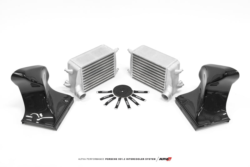 AMS Performance 16-19 Porsche Carrera/Carrera S (991.2) Alpha Intercooler Kit w/Carbon Fiber Shrouds -  Shop now at Performance Car Parts