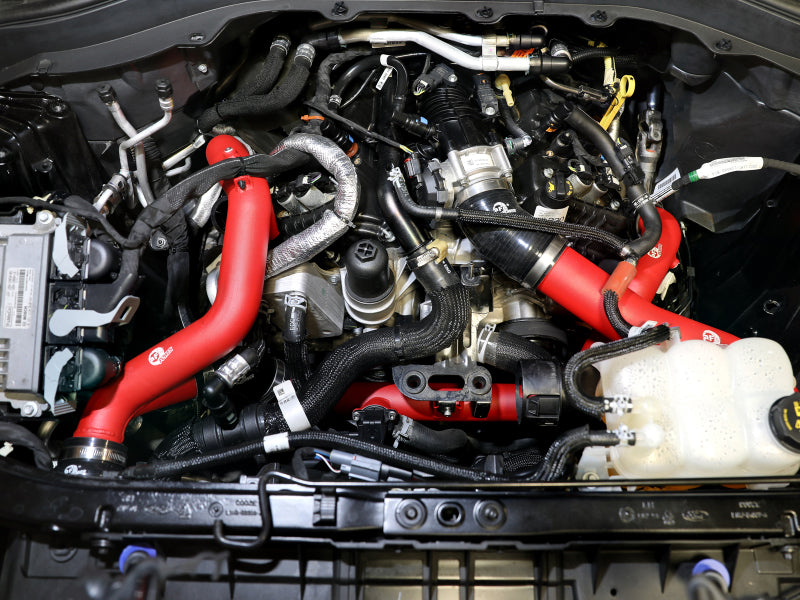 aFe 20-23 Ford Explorer ST V6 3.0L (tt) BladeRunner Aluminum Hot and Cold Charge Pipe Kit - Red -  Shop now at Performance Car Parts