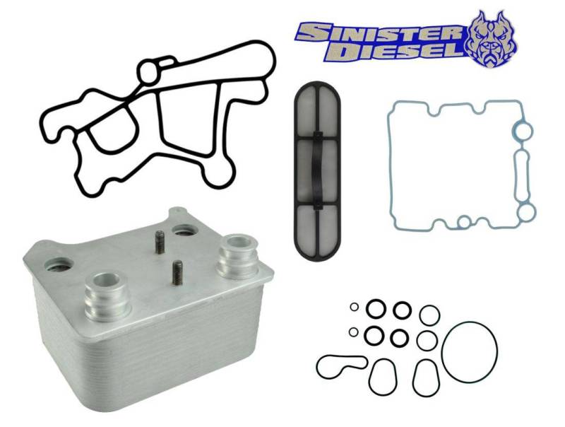 Sinister Diesel 03-07 Ford Powerstroke 6.0L Oil Cooler Kit (Includes Gaskets & O-Rings) -  Shop now at Performance Car Parts