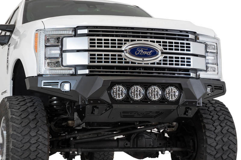 Addictive Desert Designs 17-20 Ford Super Duty Bomber Front Bumper w/ Mounts For 4 Rigid 360 6in -  Shop now at Performance Car Parts