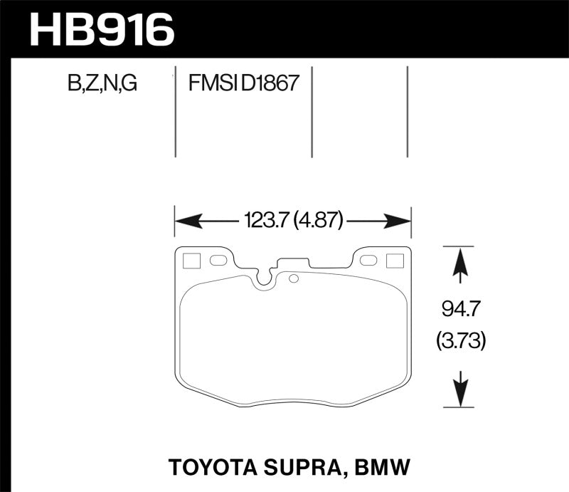 Hawk 2020 Toyota Supra / 19-20 BMW Z4 HPS 5.0 Front Brake Pads -  Shop now at Performance Car Parts