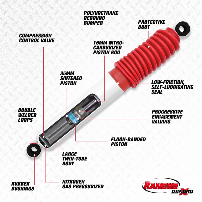 Rancho 98-04 Nissan Pathfinder Rear RS5000X Shock -  Shop now at Performance Car Parts