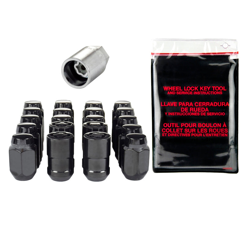 McGard 5 Lug Hex Install Kit w/Locks (Cone Seat Nut) M12X1.5 / 13/16 Hex / 1.5in. Length - Black -  Shop now at Performance Car Parts