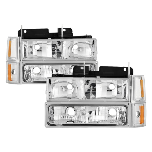 xTune GMC C/K Series 94-98 Headlights w/ Corner and Parking Lights - Chrome HD-JH-GCK94-C-SET
