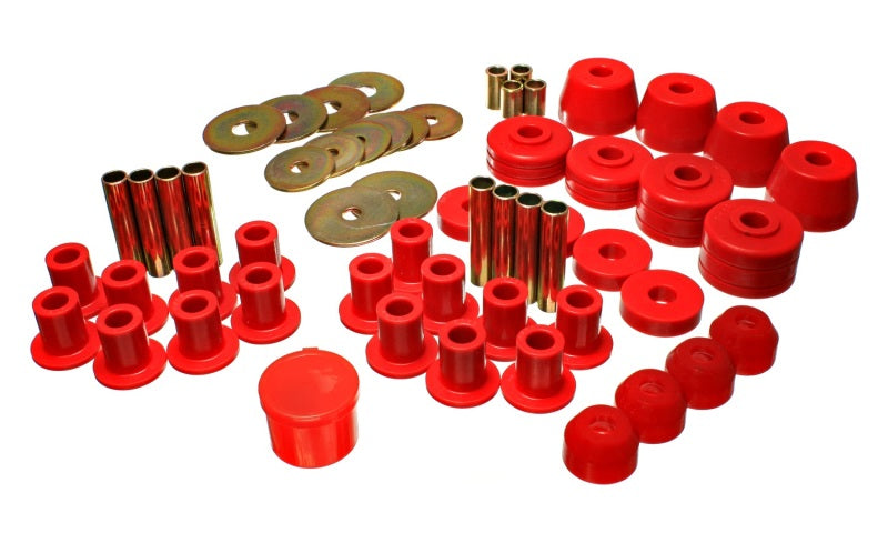 Energy Suspension 72-85 Dodge/Plymouth 1/2 & 3/4 Ton S/C Pickup Red Hyper-Flex Master Bushing Set -  Shop now at Performance Car Parts