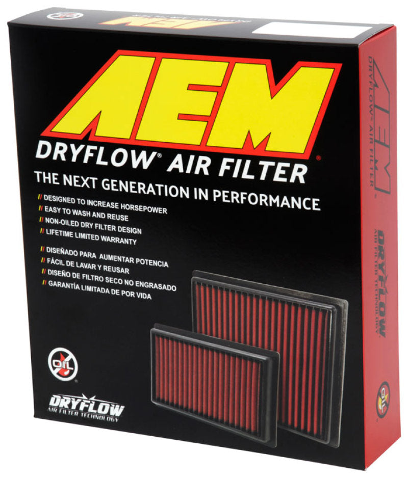 AEM Nissan 11.438in O/S L x 9.75in O/S W x 1.438in H DryFlow Air Filter -  Shop now at Performance Car Parts