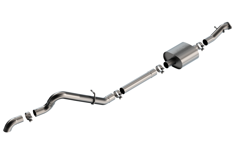 Borla 21-22 Ford Bronco 2.3L 2DR/4DR T-304 Stainless Steel Cat-Back Touring Exhaust - Brushed -  Shop now at Performance Car Parts