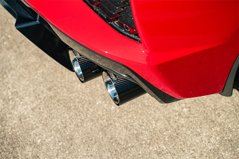 Corsa 20-23 Chevrolet Corvette C8 RWD 3in Track Cat-Back Delete Exhaust w/4.5in CF Polished Tips -  Shop now at Performance Car Parts