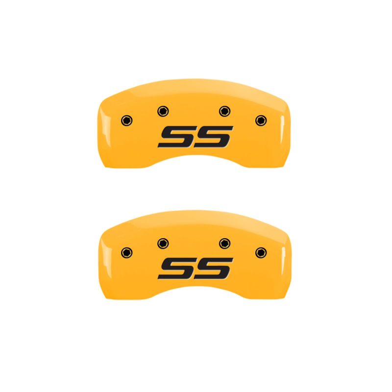 MGP 4 Caliper Covers Engraved Front & Rear Monte Carlo SS Yellow Finish Black Char 2002 Chevy Impala -  Shop now at Performance Car Parts