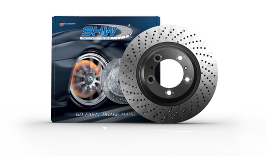 SHW 09-13 Porsche 911 Turbo w/Center Lock Whl w/o Ceramics Right Rr Drill-Dimp MB Rotor(99735240603)