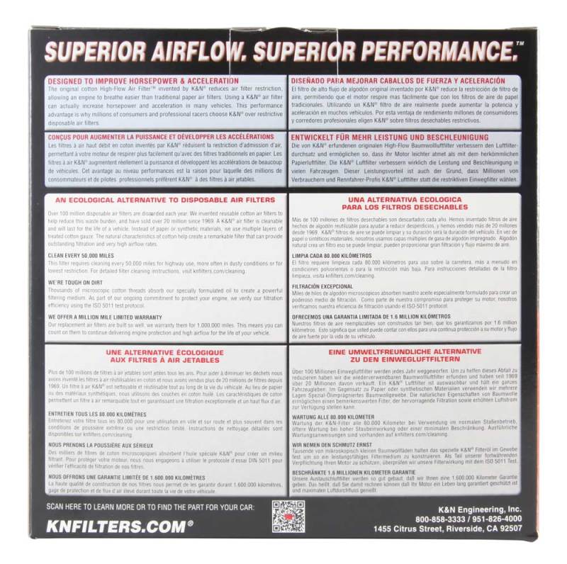 K&N Honda XL1000 VARADERO 03-10 Air Filter -  Shop now at Performance Car Parts