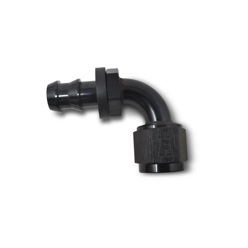 Russell Performance -6 AN Twist-Lok 90 Degree Hose End (Black) -  Shop now at Performance Car Parts
