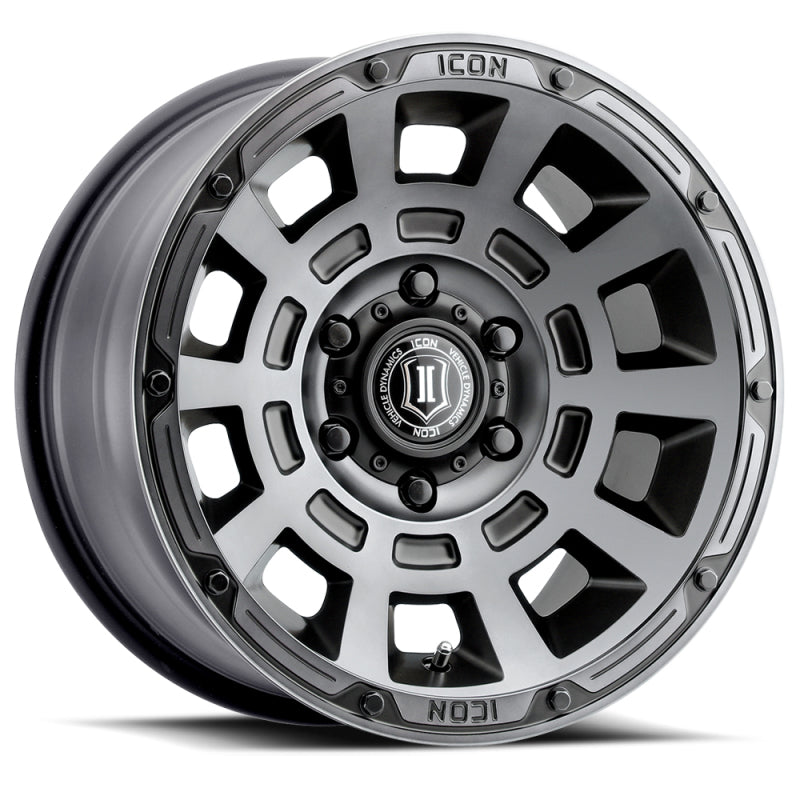 ICON Thrust 17x8.5 6x5.5 0mm Offset 4.75in BS 106.1mm Bore Smoked Satin Black Wheel -  Shop now at Performance Car Parts