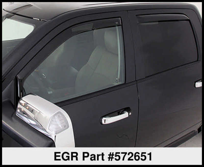 EGR 09+ Dodge Ram Pickup Quad Cab In-Channel Window Visors - Set of 4 (572651) -  Shop now at Performance Car Parts
