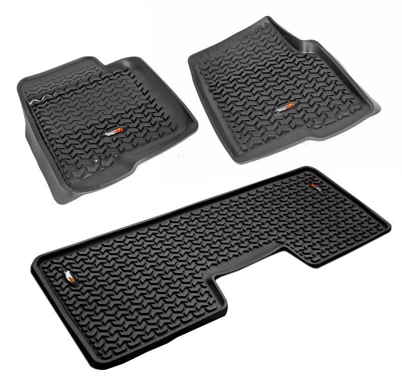 Rugged Ridge Floor Liner Front/Rear Black 2009-2014 Ford F-150 / Raptor Regular / S-Cab / S-Crew -  Shop now at Performance Car Parts