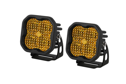Diode Dynamics SS3 LED Pod Sport - Yellow Flood Standard (Pair) -  Shop now at Performance Car Parts