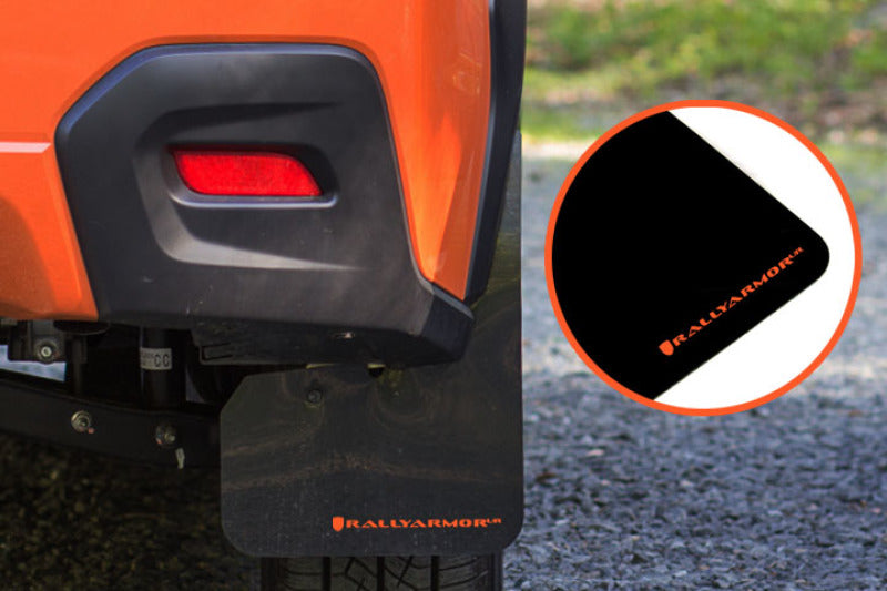 Rally Armor 13-17 Subaru XV Crosstrek Black Mud Flap w/ Orange Logo -  Shop now at Performance Car Parts